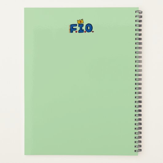 F.I.O. “The Most Ironic King Of Pain”  Planner (Achterkant)