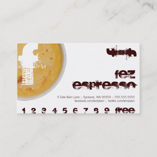 F - Initiaal Letter Foamy Coffee Cup Loyalty Punch (Voorkant)