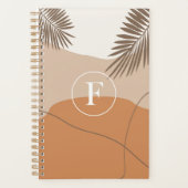 F - Initiaal Monogram Letter F Abstract ontwerp Planner (Voorkant)
