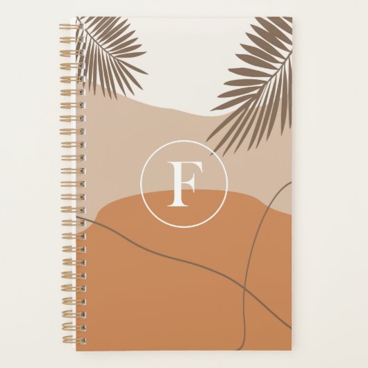 F - Initiaal Monogram Letter F Abstract ontwerp Planner (Voorkant)