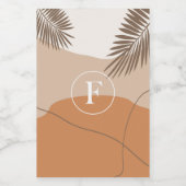 F - Initiaal Monogram Letter F Abstract ontwerp Voedselcontainer Etiket (Enkel label)