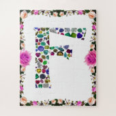 F Initial Gem Design Legpuzzel (Verticaal)