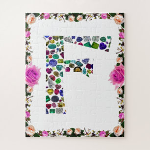 F Initial Gem Design Legpuzzel
