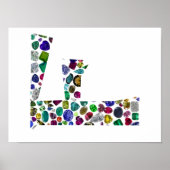 F Initial Gem Design Poster (Voorkant)