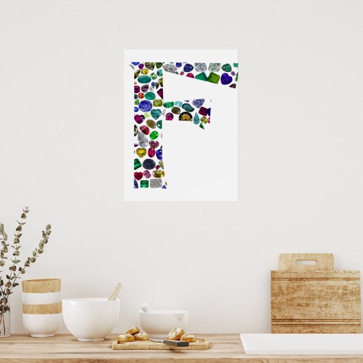 F Initial Gem Design Poster (Keuken)
