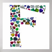 F Initial Gem Design Poster (Voorkant)