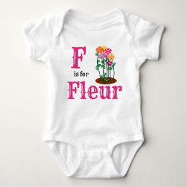 F is de naam van Fleur baby girl Romper