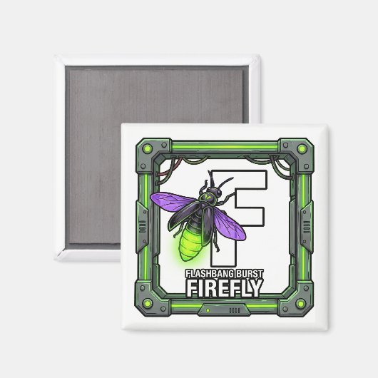 F is for Firefly – GTA Style ABC Learning Magnet (Voorkant / Achterkant)