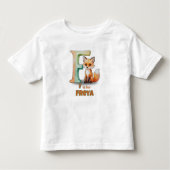 F is for Freya – Custom Toddler T-shirt with Fun F (Voorkant)