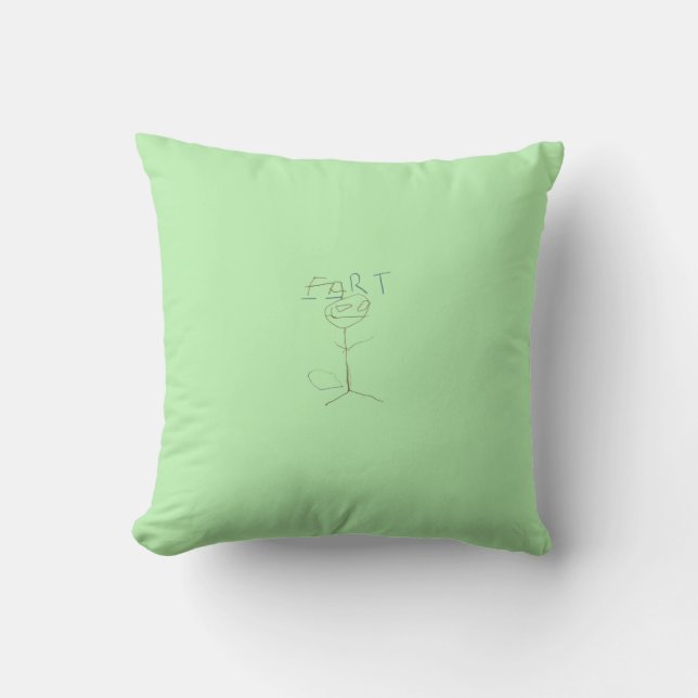 F is voor Fart Pillow Kussen (Voorkant)
