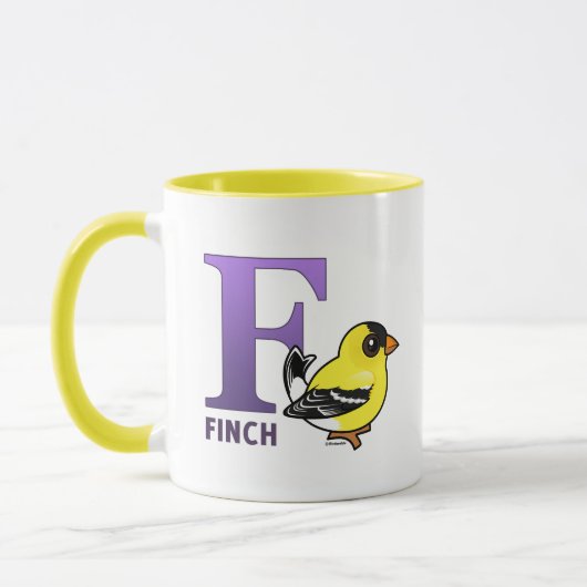 F is voor Finch Mok (Links)