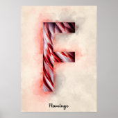 F is voor Flamingo Poster (Voorkant)