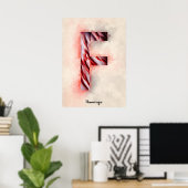 F is voor Flamingo Poster (Thuiskantoor)