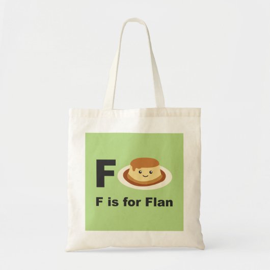 F is voor Flan Tote Bag (Voorkant)