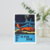 F is voor Fox ABC 1923 Alfabet Briefkaart (Staand voorkant)