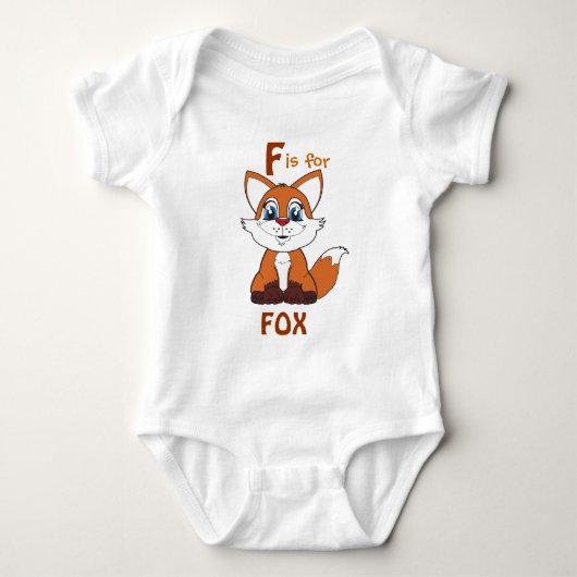"F is voor FOX" Shirt Kinderen (Voorkant)