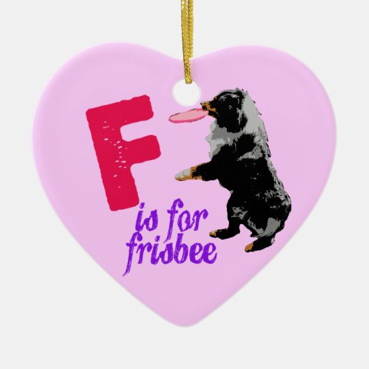 F is voor Frisbee Ornament (Voorkant)