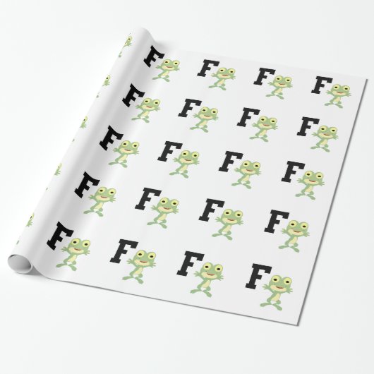 F is voor Frogman Cadeaupapier (Uitgerold)