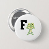 F is voor Frogman Ronde Button 5,7 Cm (Voorkant /achterkant)