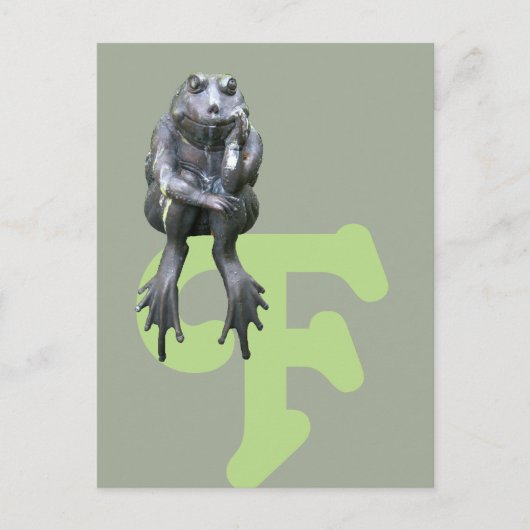 F is voor Kikkervisje Briefkaart (Voorkant)