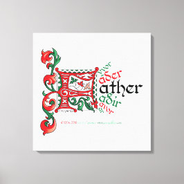 F is voor Vader Canvasprint Canvas Afdruk