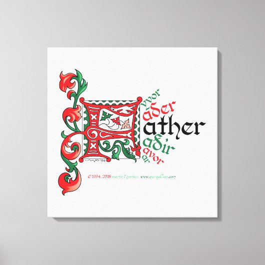 F is voor Vader Canvasprint Canvas Afdruk (Voorkant)