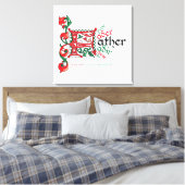 F is voor Vader Canvasprint Canvas Afdruk (Insitu (Slaapkamer))