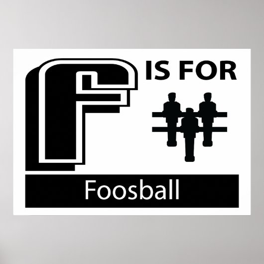 F is voor voetbal poster (Voorkant)