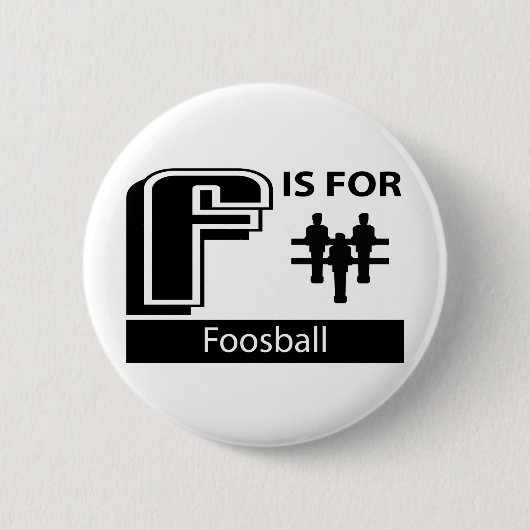 F is voor voetbal ronde button 5,7 cm (Voorkant)