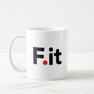 F IT Anti Fitness Quote Koffiemok