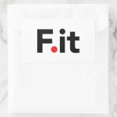 F IT Anti Fitness Slogan Rechthoekige Sticker (Tas)
