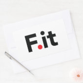 F IT Anti Fitness Slogan Rechthoekige Sticker (Envelop)