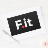 F IT Anti Fitness Slogan Rechthoekige Sticker (Envelop)