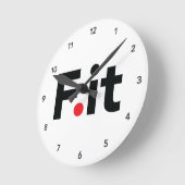 F IT Anti Fitness Slogan Ronde Klok (Hoek)