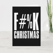 F#%K Kerstmis Feestdagen Kaart (Voorkant)