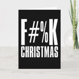 F#%K Kerstmis Feestdagen Kaart