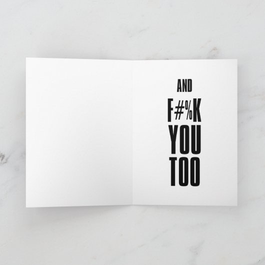 F#%K Kerstmis Feestdagen Kaart (Binnen)