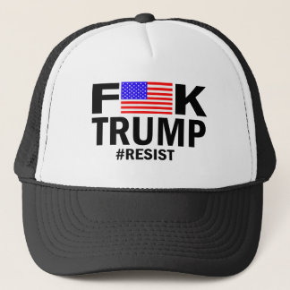 F**k Trump #Resist Accessoires Haar Caps Hoeden Trucker Pet