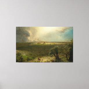 F. KERK - Jeruzalem vanaf de Olijfberg 1870 Canvas Afdruk