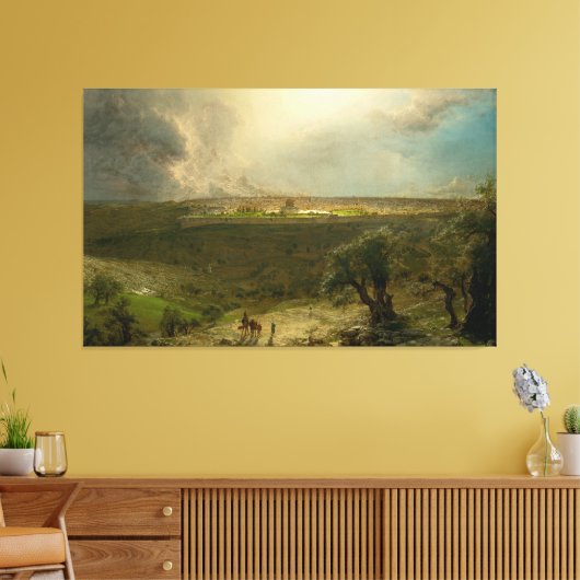 F. KERK - Jeruzalem vanaf de Olijfberg 1870 Canvas Afdruk (Insitu (Woonkamer))