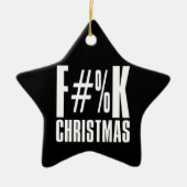 F Kerst en F U Te versierend Keramisch Ornament (Voorkant)