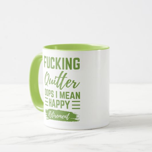 F*Knikkende Quitter Oops I betekent Tevreden Pensi Mok (Voorkant links)