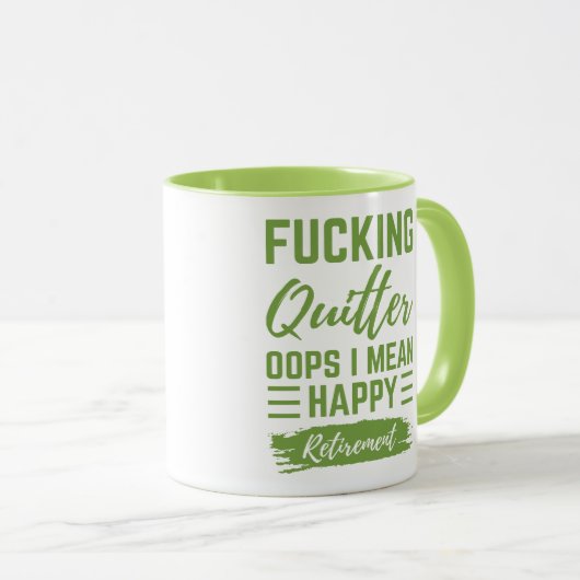 F*Knikkende Quitter Oops I betekent Tevreden Pensi Mok (Voorkant rechts)