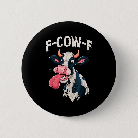 F-koe-f Grappige Meme Fkoef Koe Mannen Vrouwen Ronde Button 5,7 Cm (Voorkant)