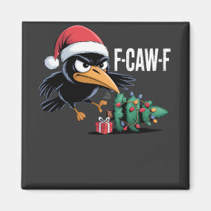 F-kra-kra Raven Kraai Kerstboom Kerst Raven Magneet
