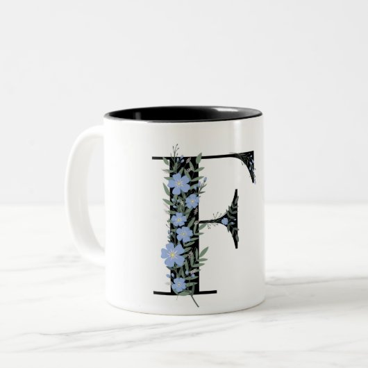 F Kunst Tweekleurige Koffiemok (Voorkant links)