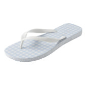 F & L Blauwe Gingham Teenslippers (Schuin)