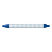 F & L Blue Gingham Zwarte Inkt Pen (Voorkant)