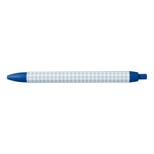 F & L Blue Gingham Zwarte Inkt Pen (Voorkant)