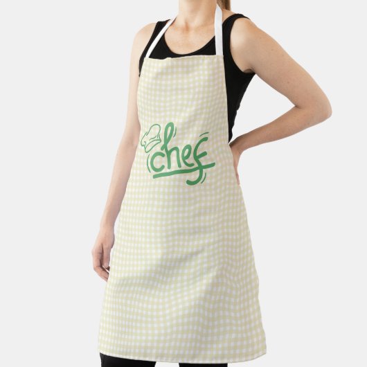 F&L Chef in Gingham All-Over Print Schort (Insitu)